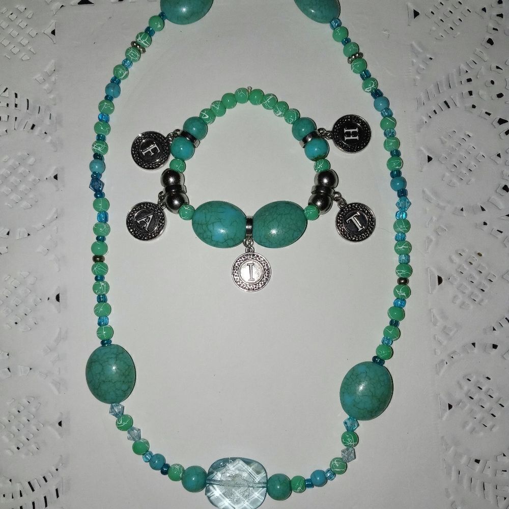 Faith charm jewelry set